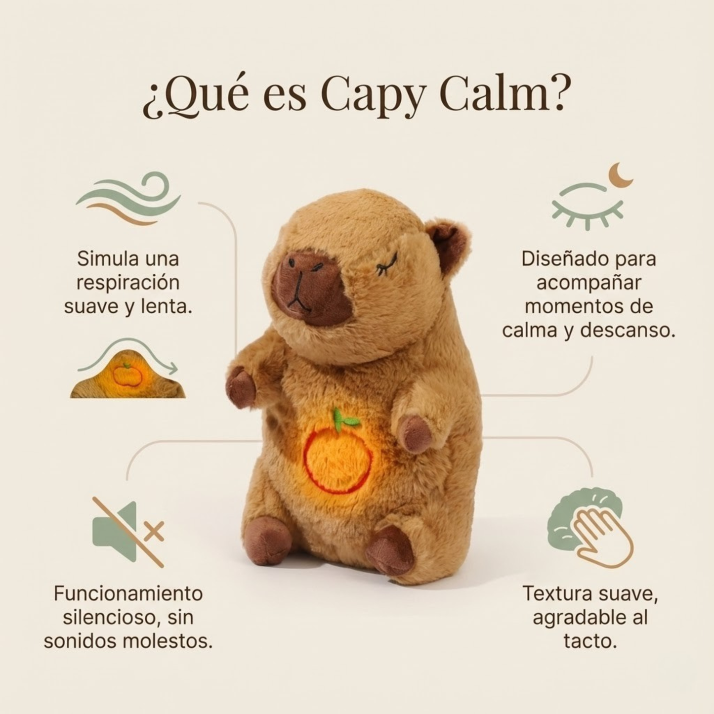 Capy Calm™–Respiración Suave para Descansar Mejor